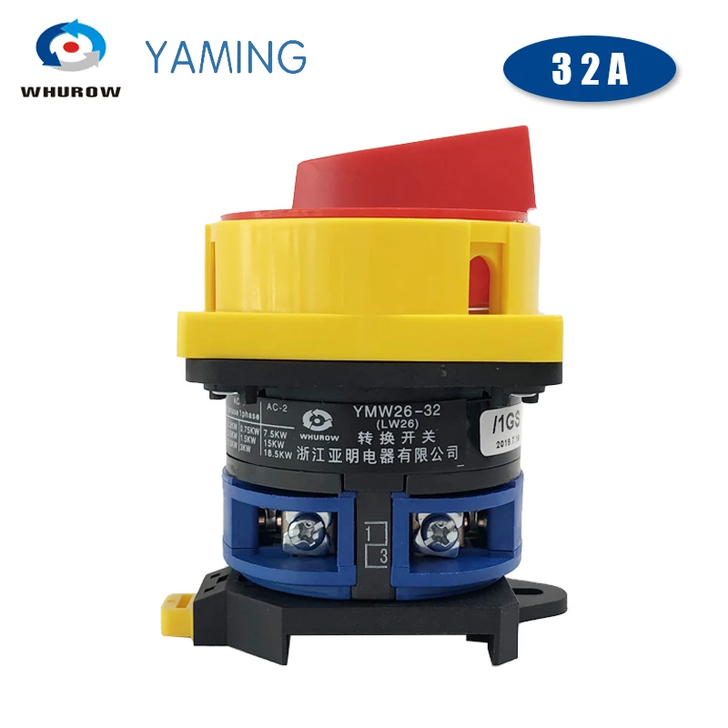 32A Montato Su Guida Din Di Commutazione Rotary Cam Interruttore Lw26Gs-32/1 Ruotare Di Cut-Off Di Potenza Manopola Isolamento Master 2 Posizioni Di U