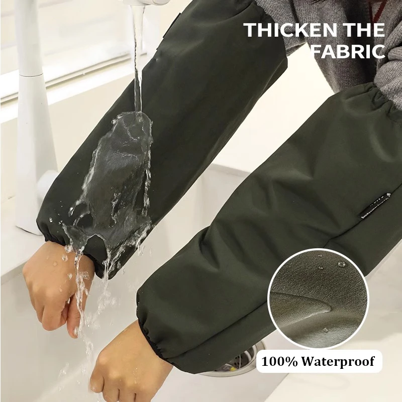 Adult Oilproof Waterproof Oversleeve with Elastic Band Anti-dirty Arm Sleeves Protector Office Kitchen Cleaning Accessories
