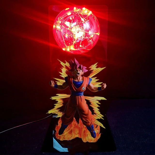 Lámpara de Dragon Ball de Son Goku, figura de bomba de espíritu, lámparas  de figuras de acción de PVC de 20CM, luz LED de noche para habitaciones de  niños, juguetes de modelos