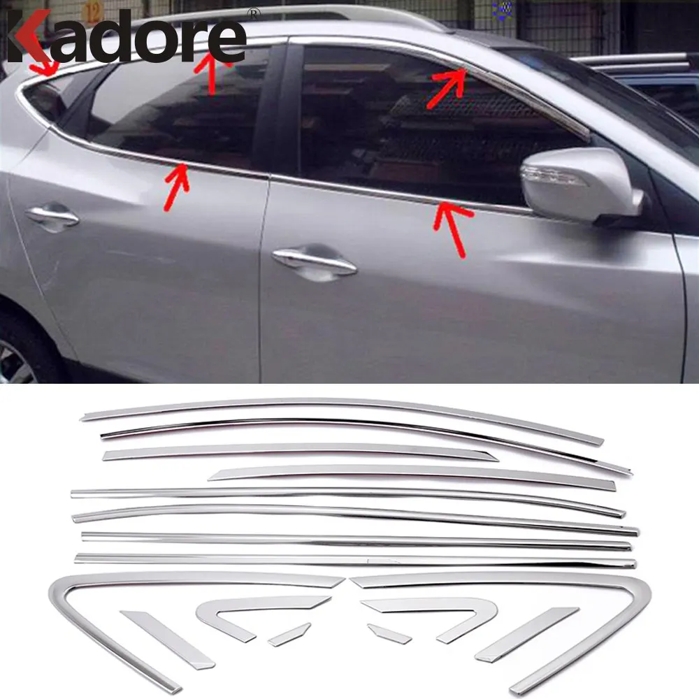 

For Hyundai Tucson ix35 2010 2011 2012 Window Frame Sill Trim Up and Down Moulding Car Accessories Stainless Steel
