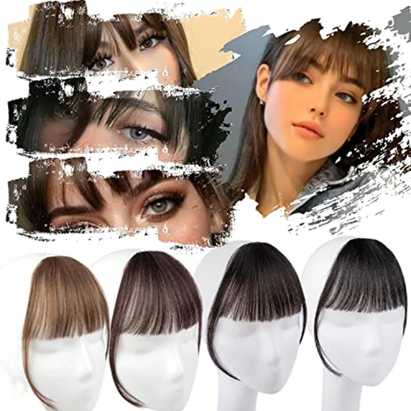 Hair Bangs Synthetic Natural Forehead Ins Fake Fringes Air Bangs Wig Female Piece Real Comic Flush Bangs Invisible Wig