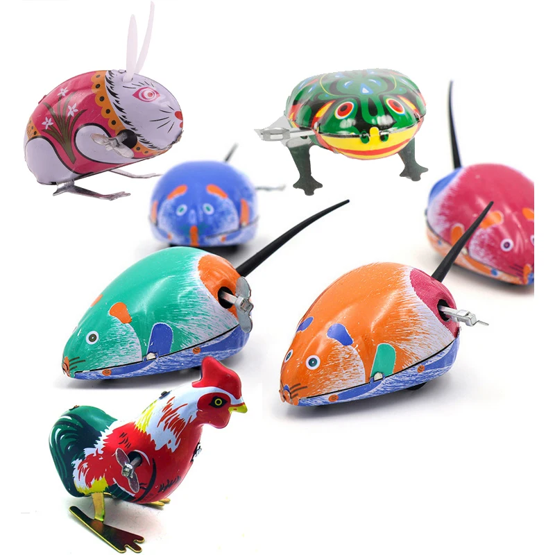 

Kids Classic Tin Wind Up Clockwork Toys Jumping Iron Frog Rabbit Cock Toy Action Figures Toy For Children Kids Classic Toy