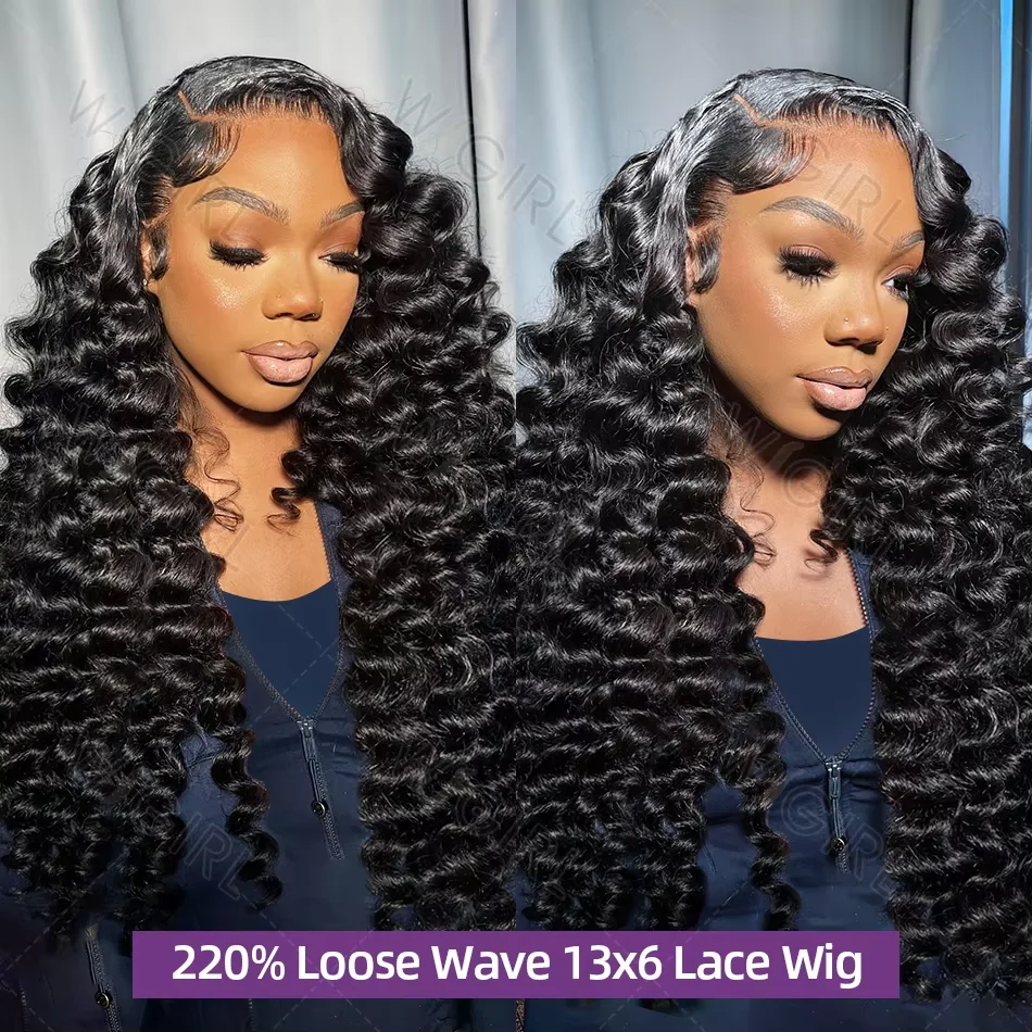 Wigirl 200% Loose Wave 13x6 HD Lace Front Human Hair Wigs Brazilian 30 40 Inch 13x4 Deep Curly Wave Lace Frontal Wig For Women 4