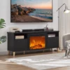 65" Fireplace TV Stand w/ 23" Electric Fireplace,Modern Media Entertainment Center Console Table for TVs up to 70'' 1