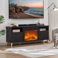 65" Fireplace TV Stand w/ 23" Electric Fireplace,Modern Media Entertainment Center Console Table for TVs up to 70'' 1