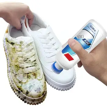 100ml White Shoe Cleaner Shoe Brightening And Stain Cleaning Stain Free And Whitening Removal Agent White Remover Wipe Wash I6L5