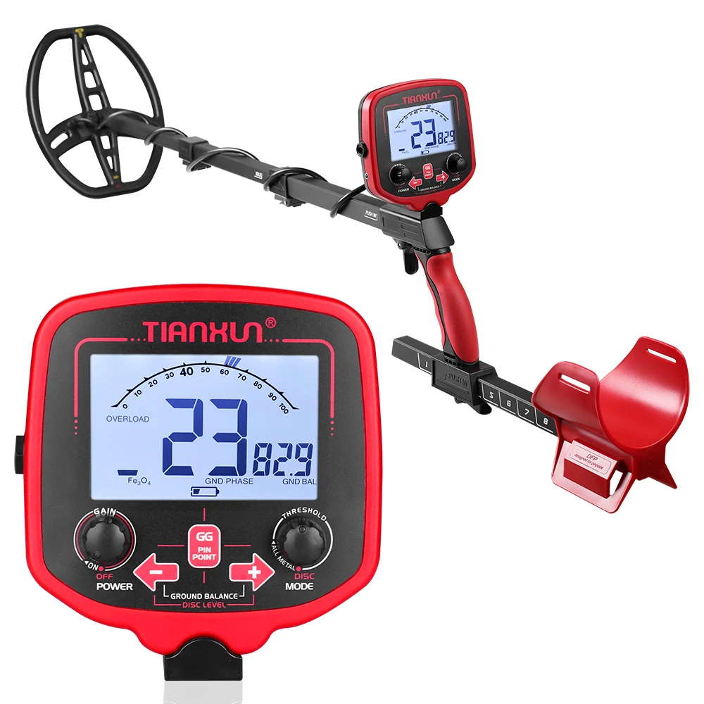 Professional Gold Metal Detector TX 850L CPU Control Box , Rod Armrest Assembly Accessories , Searching Coil , Waterproof  Cover 6