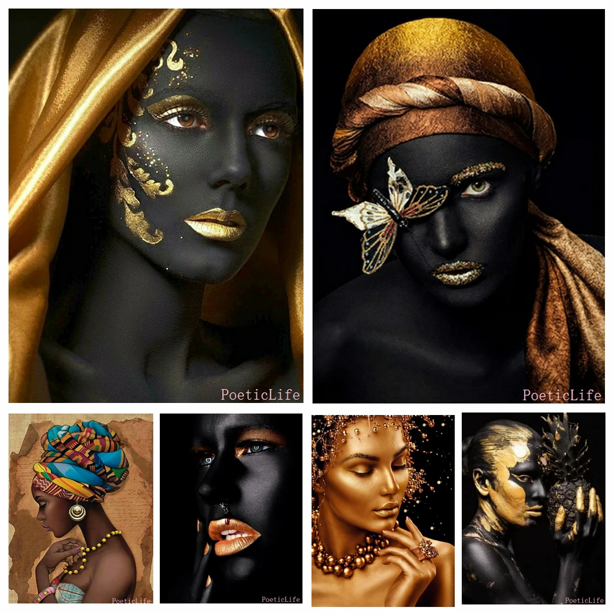 Black And Gold Face Paint