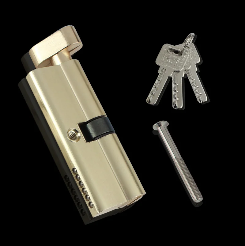 70 Lock Cylinder With 3 Keys Wooden Door Lock Cylinder Anti-Theft Entrance Alloy Door Indoor Lengthened Core