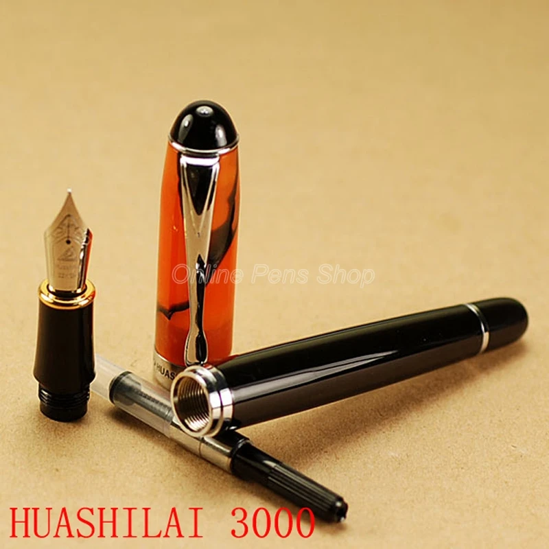 Jinhao 대리석 및 금속 디자인 중간 펜촉 만년필 JF138