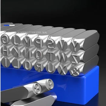Steel Die Metal Punch Kit 3/4/5/6/8/10/12mm Number Letter Alphabet Punch Tools DIY Jewelry Gold Silver Metal Leather LOGO Stamp 1