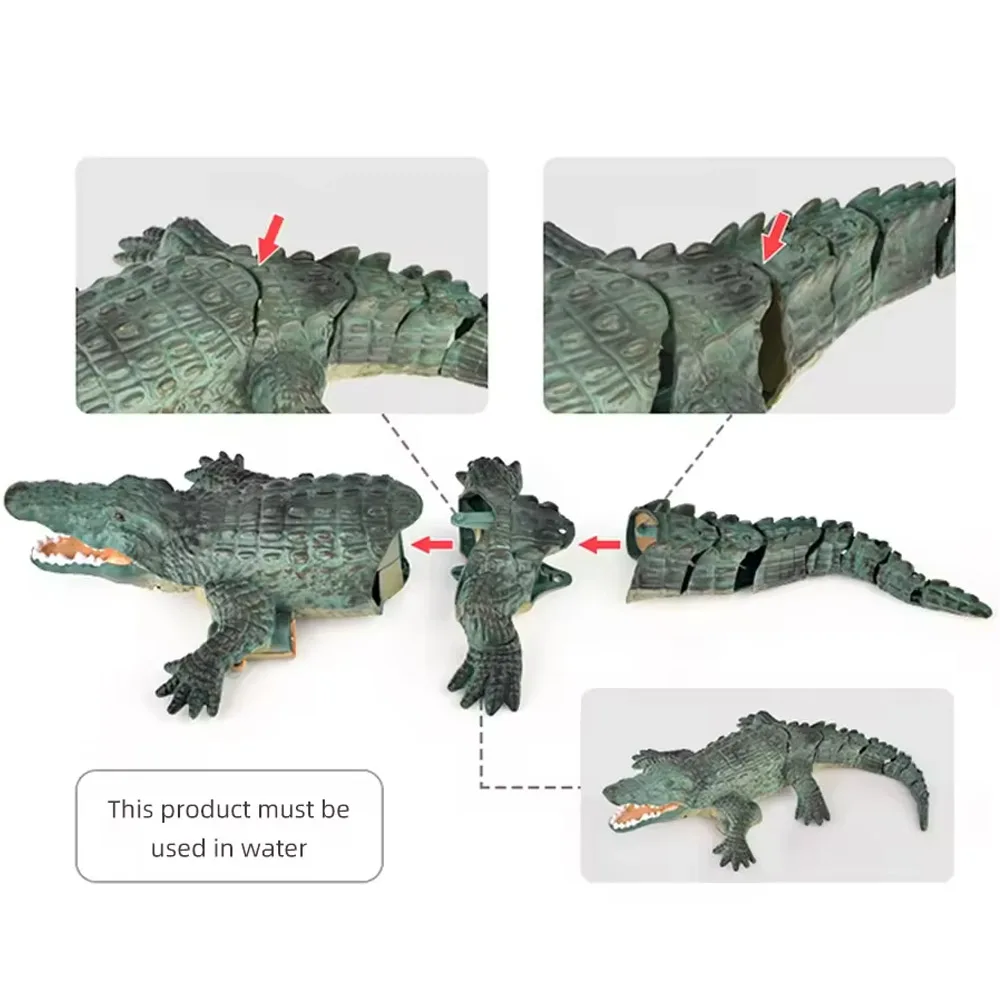 Rc Animals Crocodile Model Simulation Waterproof for Outdoor Lake Electric Remote Control Alligator Shark Children's Water Toys 5