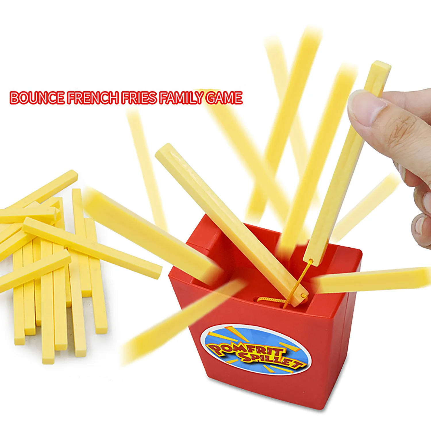 Draw french fries toy fun party multiplayer tabletop game prank bounce french fries tabletop game (sticker style random) 5