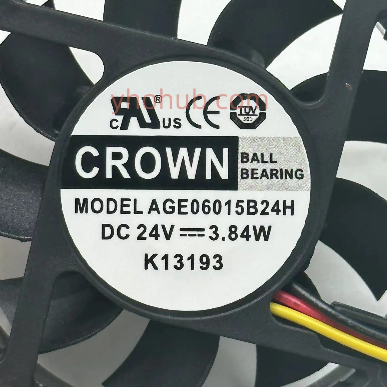 クラウン-サーバー冷却ファン,3線式,24v,3.84w,60x60x15mm