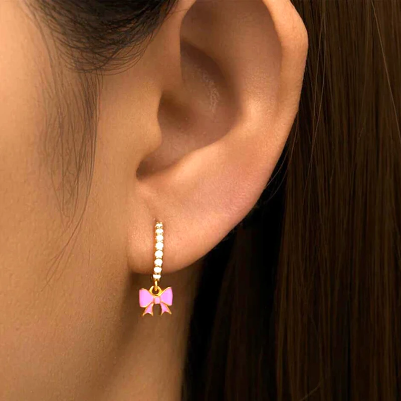 925 Sterling Silver Ear Needle Exquisite and cute Earrings Multicolor Zircon Exquisite Earrings for Women Fashion Jewelry