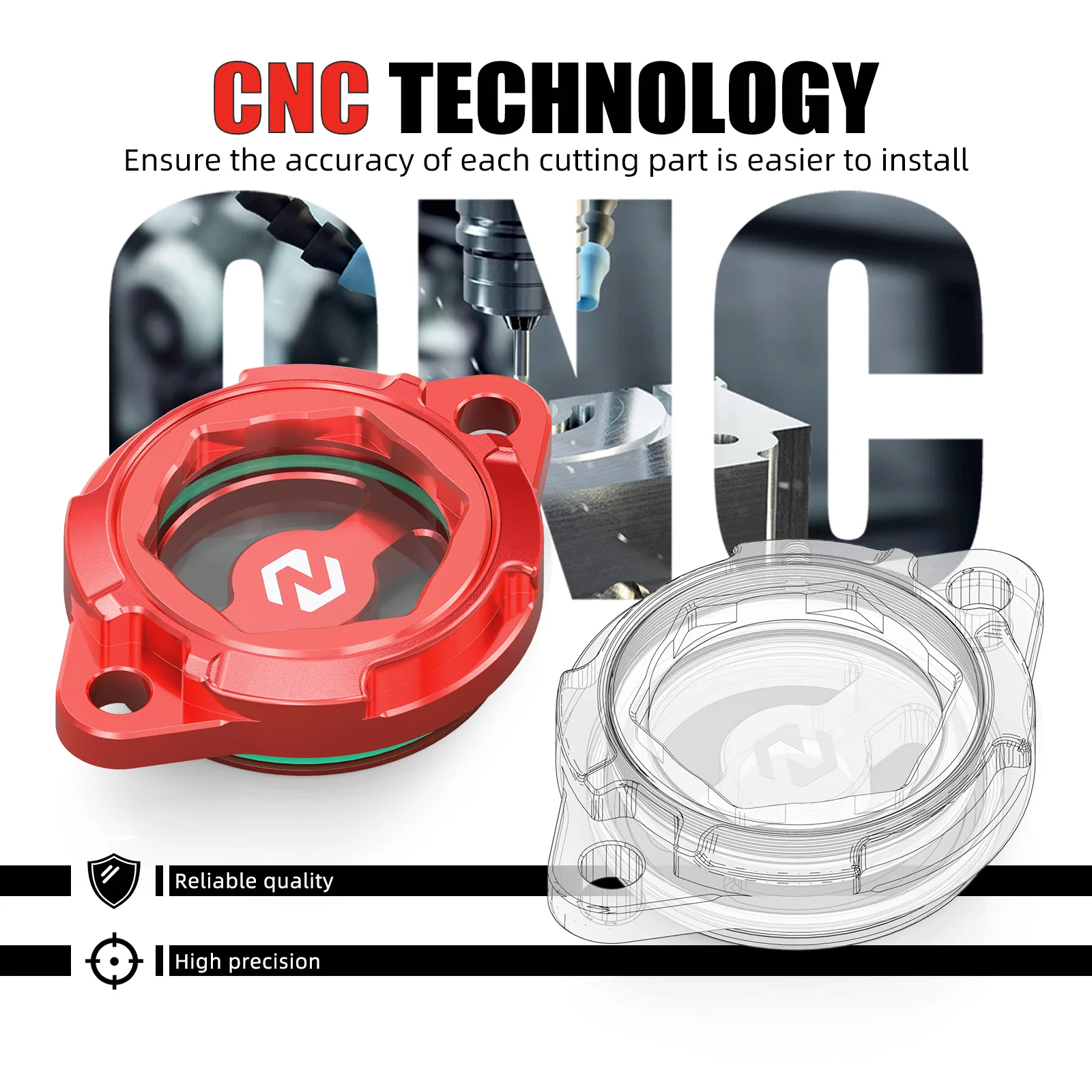 Ölfilter-Abdeckkappe für Honda 2020–2026 CRF 1100 CRF1100L Africa Twin /Adventure Sports DCT CRF1000L Africa Twin /ADV 2016–2019 – Detail 5