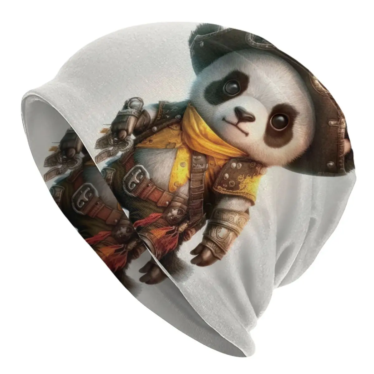 

Cute Pirate Panda Caps Bear Cute Hip Hop Unisex Ski Skullies Beanies Hat Spring Warm Thermal Elastic Bonnet Knit Hat