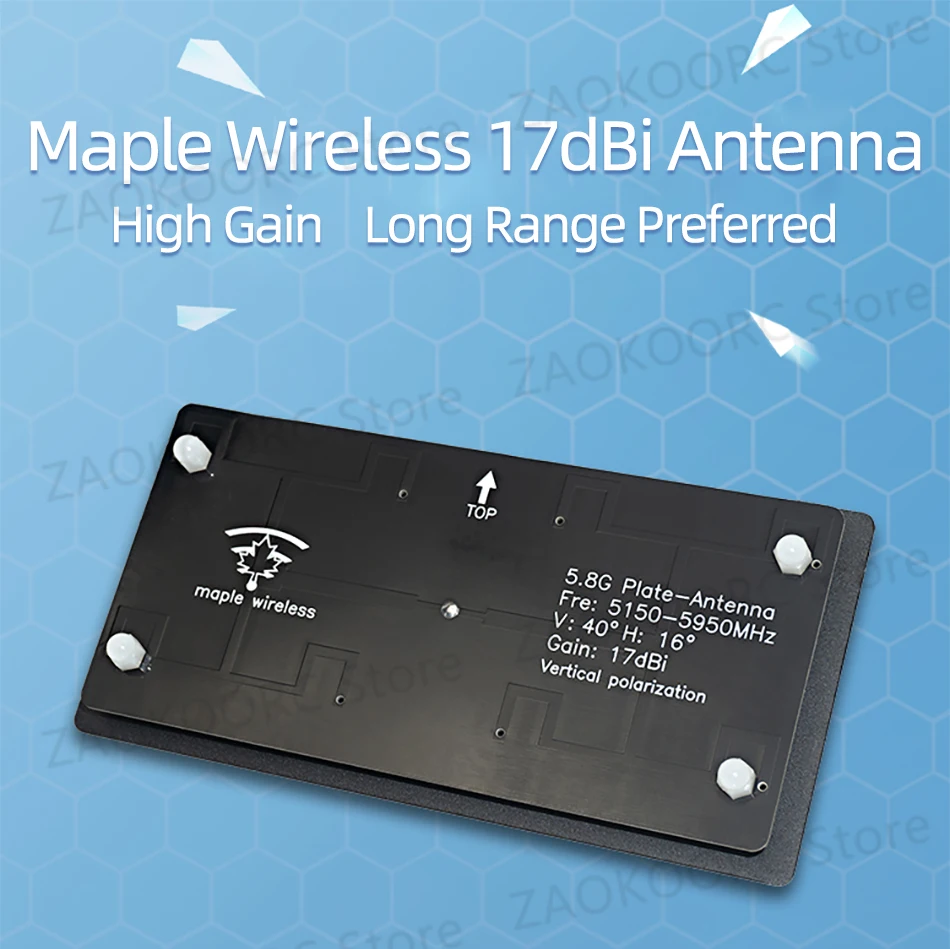 Description Picture 2 of item1/2/5PCS Maple Wireless Antenna 5.8G 17dBi 17db High Gain AAT/Manual SMA/RPSMA For FPV Monitor HD VTX Auto Tracker HM30 Drone