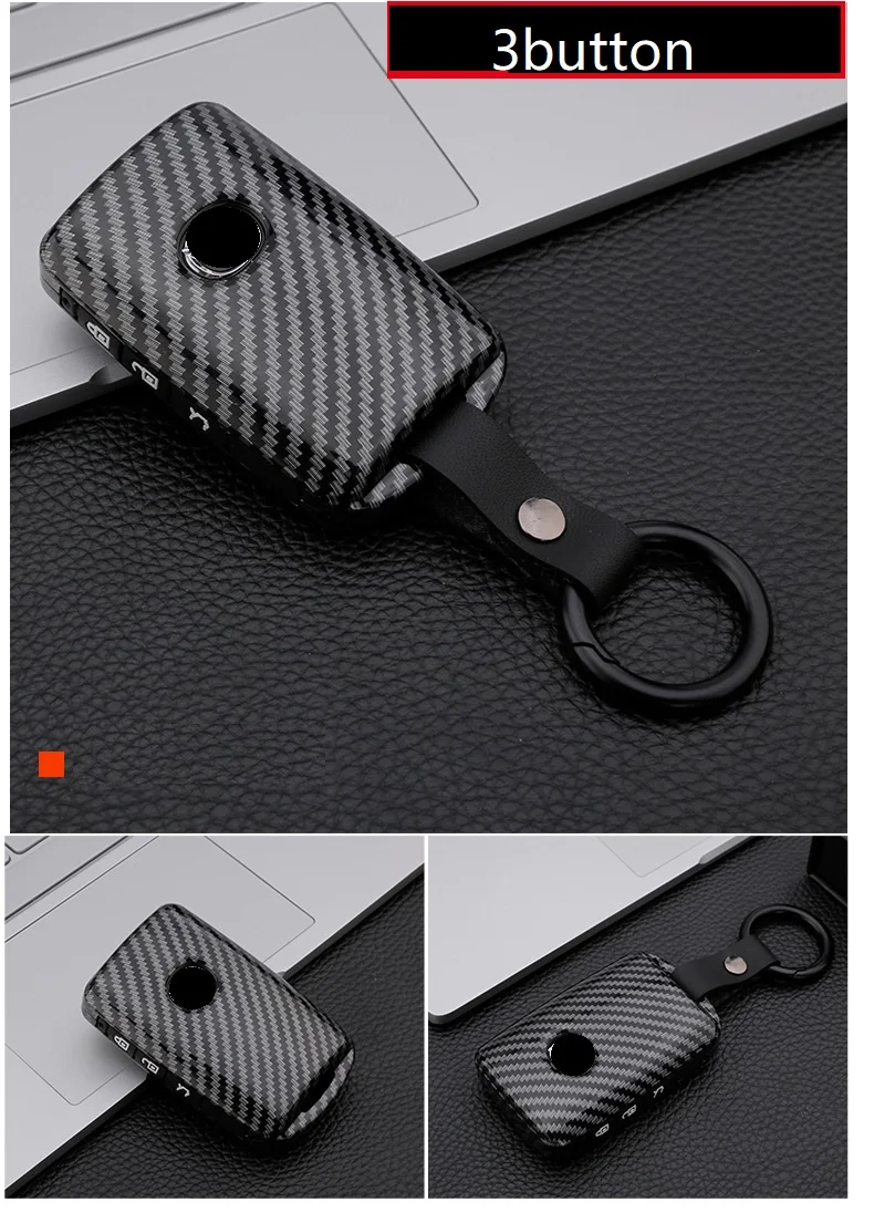 Custodia per chiave auto in fibra di carbonio Silicone per Mazda 3 Alexa CX-30 CX30 CX5 CX 5 CX-5 CX8 CX9 CX4 2019 2020 accessori portachiavi - S8b7e0e6874fc4cb7bbddd185f93aec05q