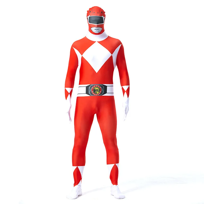 thumbnail image 1 of Halloween Blue Bits ranger Sentai Kyoryu Sentai Zyuranger Rangers dinosaurios equipo Cosplay disfraz adultos niños Mans Zentai mono, 1 of 4