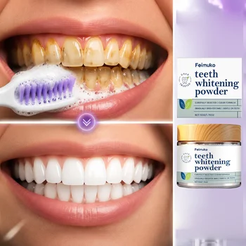 Polvere Sbiancante per Denti che Lenisce le Gengive Sensibili, Migliora l'Alitosi, Rinfresca l'Alito a Lunga Durata, Riduce le Macchie Gialle, Cura dei Denti
