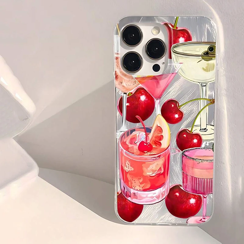 Cherry Pattern IMD Phone Case Cover