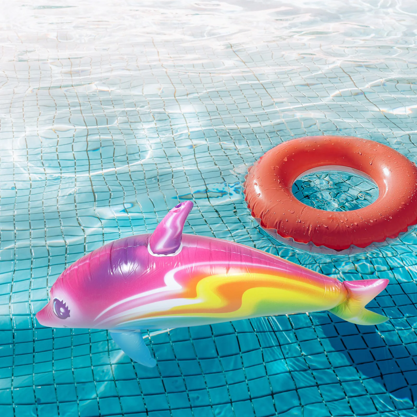 

2 Pcs Inflatable Dolphin Toy for Kids Big Children Pool Party Beach Toys Pvc Swimming
