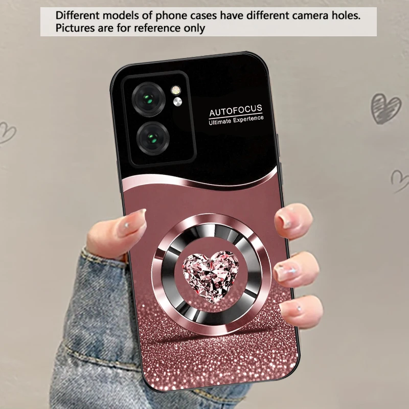 Purple Circle Diamond Design TPU Soft Phone Case