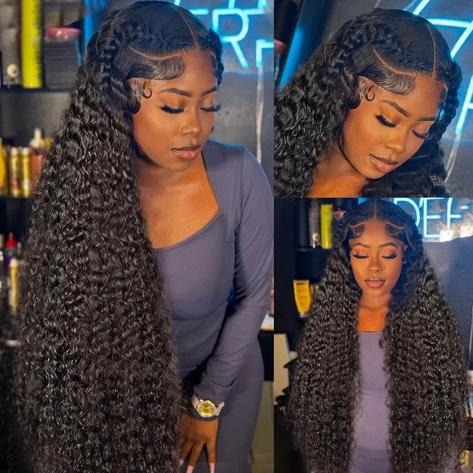 Human hair wig 250% Water Wave 13x6 Lace Front Loose Deep Wave Curly 5x5