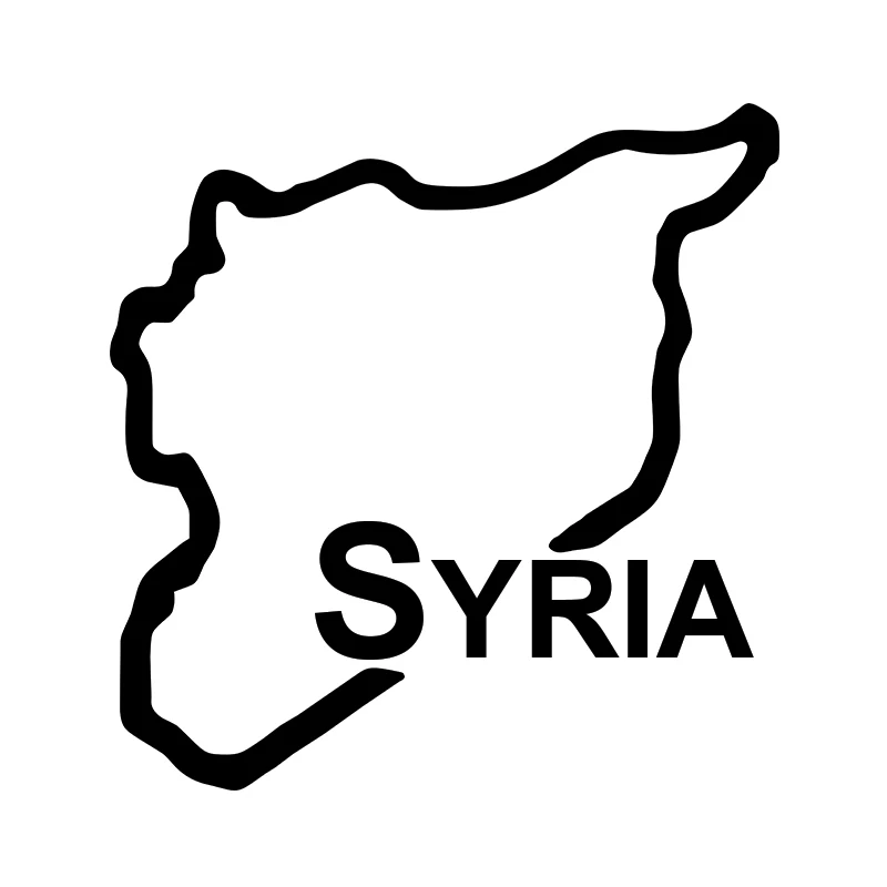 Car-Sticker-for-SYRIA-Map-Outline-Vinyl-Decal-Waterproof-Auto-Decors-on ...