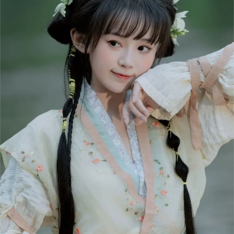 

Song Style Hanfu Women Daily Ancient Costume Han Waist Women's Skirt