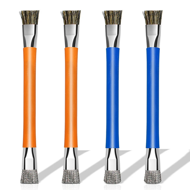 1개입 이중 헤드 정전기 방지 ESD 하드 브러시 모바일 메인보드 청소용 안전한 하드 브러싱 도구 전자기기 수리용