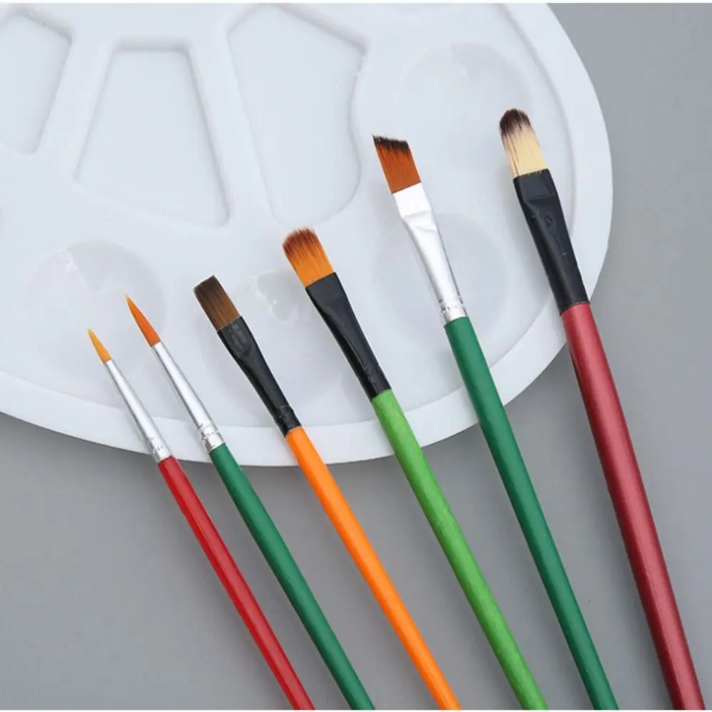 구아슈 브러쉬 드로잉 컬러링 아티스트 아트 페인팅 용품 수채화 트레이 유화 팔레트 아트 타원형 팔레트 브러쉬 세트