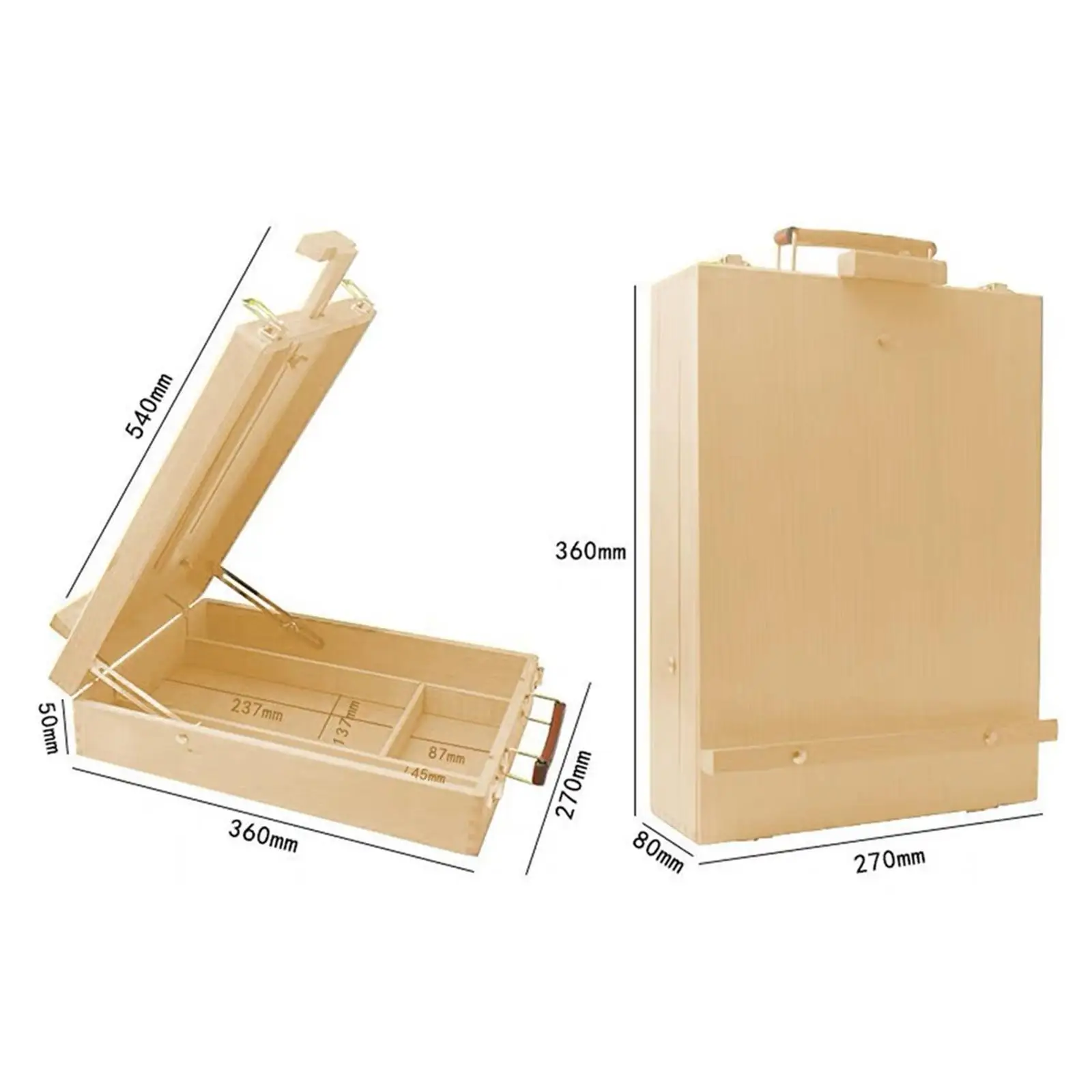 Wooden Drawing Easel with Storage for Art Supplies and Sketching
