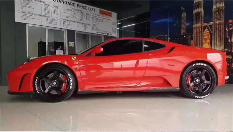 For Ferrari 430 REAL Carbon Fiber Front Lip Splitters Rear Diffuser Bumper Body Side Skirt Kit Spoiler High Quality Accessories - - Racext 41