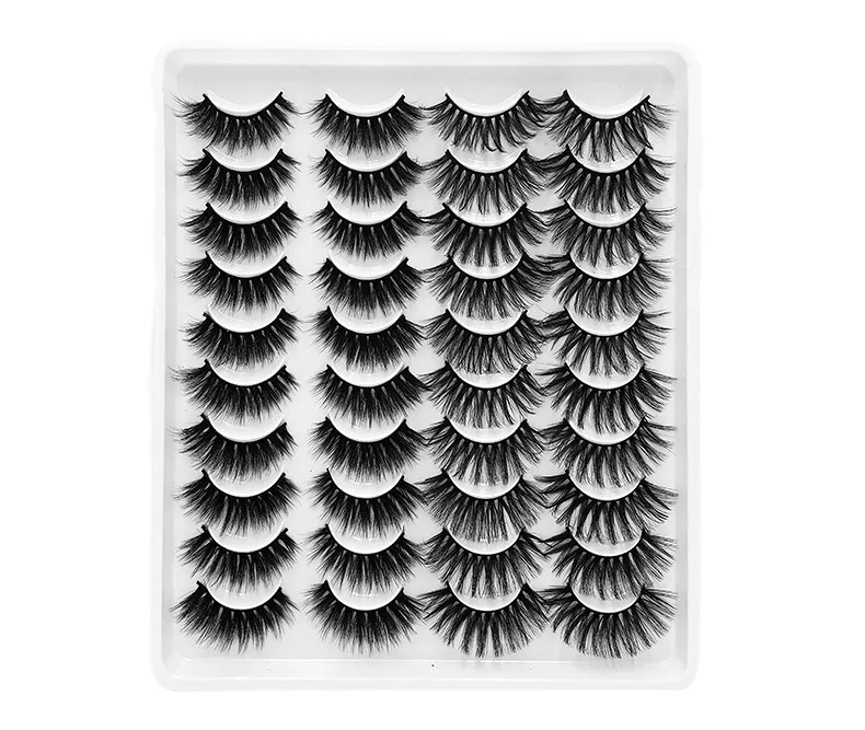 

20 Pairs 3D Faux Mink Eyelashes Natural Thick Long False Eyelashes Dramatic Fake Lashes Makeup Extension Faux Cils maquiagem