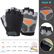  Silicone Anti-slip Anti-sweat Cycling Gloves Men Women Half Finger Gloves Breathable Anti-shock Sports Bike Bicycle Glove D40 