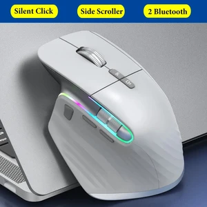 Беспроводная мышь, Bluetooth + 2,4G, три режима, эргономичная игровая мышь, USB-C, перезаряжаемая, 5 DPI, для ноутбука, ПК, ноутбука