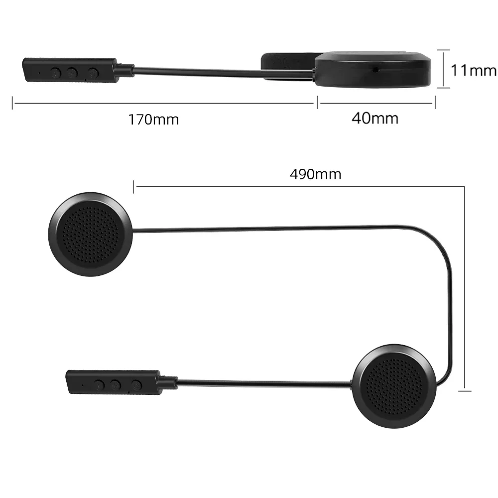 Velev Headset Bluetooth Motorcycle Wireless