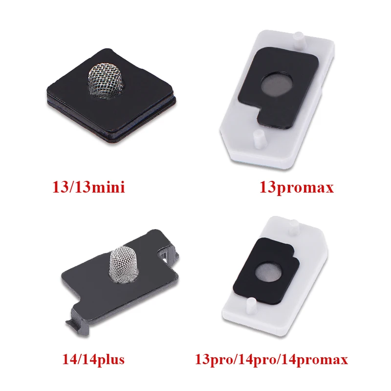10pcs iPhone 15 14 8 X XS 11 12 13 용 후면 마이크 네트 방진 메쉬 설치 큰 후면 카메라 손상된 뒷면 커버 근처