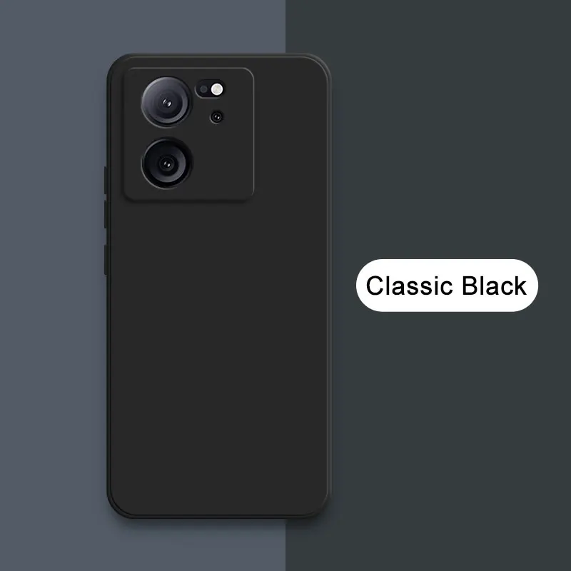 Square Liquid Silicone Waterproof Phone Case with Camera Protection - Soft Back Cover
