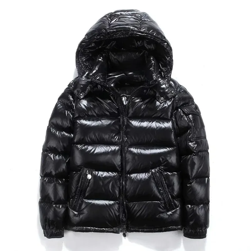 Korean Style Wash-Free Down Jacket Couple Retro Loose Thickened White Duck Down Winter down jacket puffer jacket