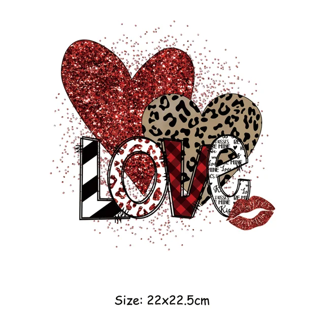 Love Sticker Iron Patches Clothes  Valentines Day Iron Transfers -  Valentine's Heat - Aliexpress