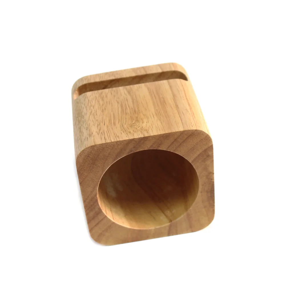 

Wooden Mobile Phone Holder Multifunctional Desktop Phone Stand Cube Shaped Sound Amplifier Cell Phone Table Bracket Phone Rack