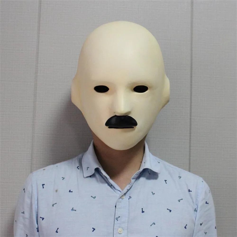 Glatze Bart Maske Harz Maske Halloween Lustige Performance Party Prop – Detail 3