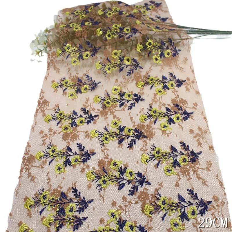 

31 ярд, двухцветная вышивка, кружевная отделка, Цветочная вышивка, кружевная ткань, «сделай сам», платье, шитье, ремесла, нижнее белье, игольчатая работа