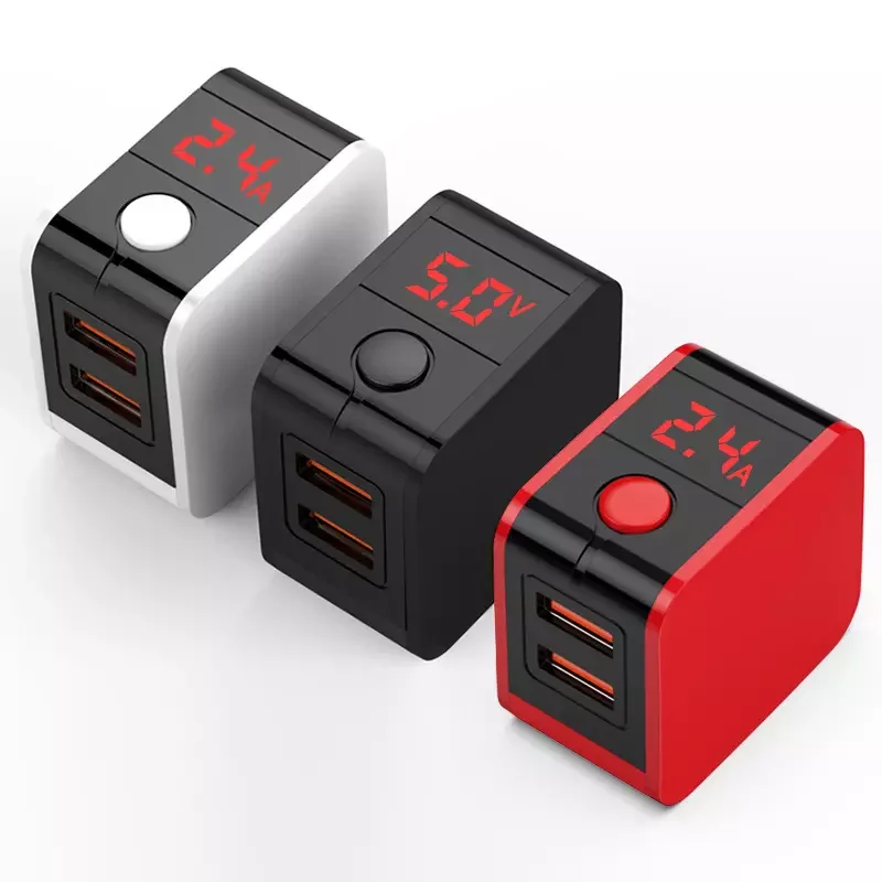 

Зарядное устройство USB для телефона со светодиодным дисплеем, двойное быстрое зарядное устройство, адаптер, настенное зарядное устройство для путешествий для iPhone, Samsung, Xiaomi, зарядное устройство