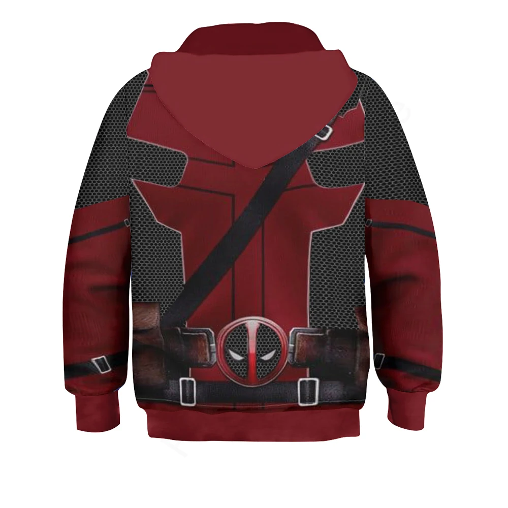 Girl Deadpool Cosplay Hoodie Wolverine Boys Superhero 3D