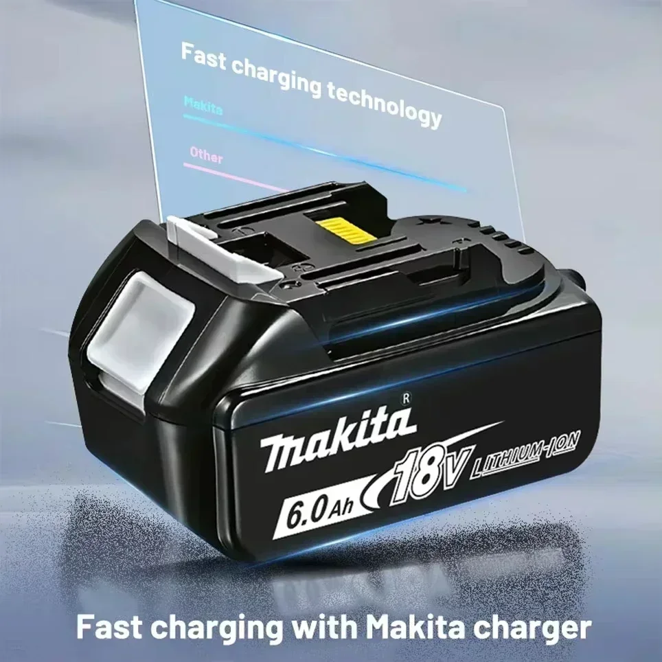 100 % originaler, wiederaufladbarer und austauschbarer 18-V-Akku von Makita mit 6 Ah/5 Ah/3 Ah für Makita-Elektrowerkzeuge, BL1860B, BL1850B, BL1840B, BL1815B – Detail 4