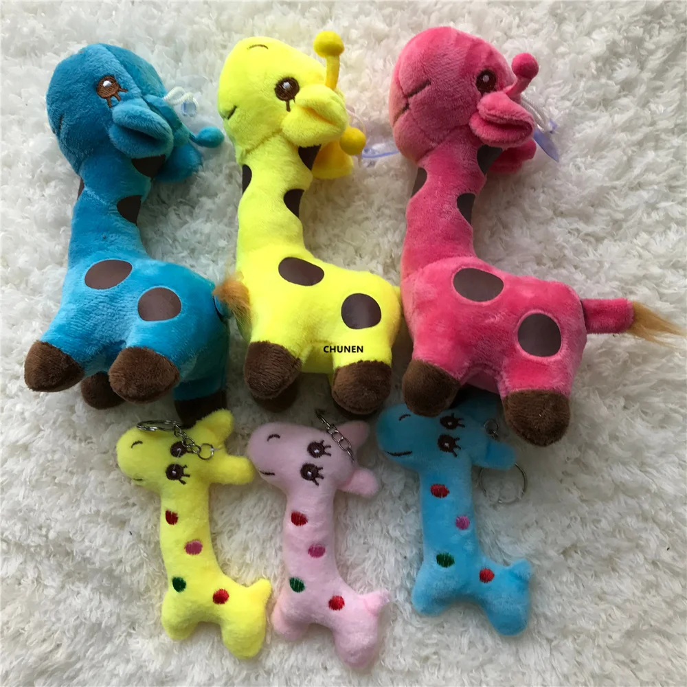 2sizes , Plush Stuffed Animal Giraffe Toy ; 16cm Giraffe Sucker Pendant